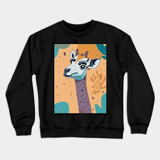 Cute Safari Giraffe Savanna Wildlife Illustration Crewneck Sweatshirt